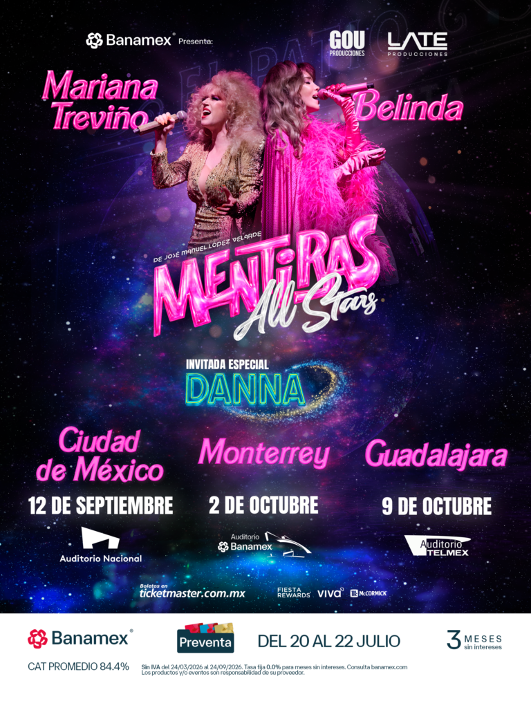 Preventa Banamex Fechas Mexico Poster 2026 Mentiras All Stars 1080x1440 px 1